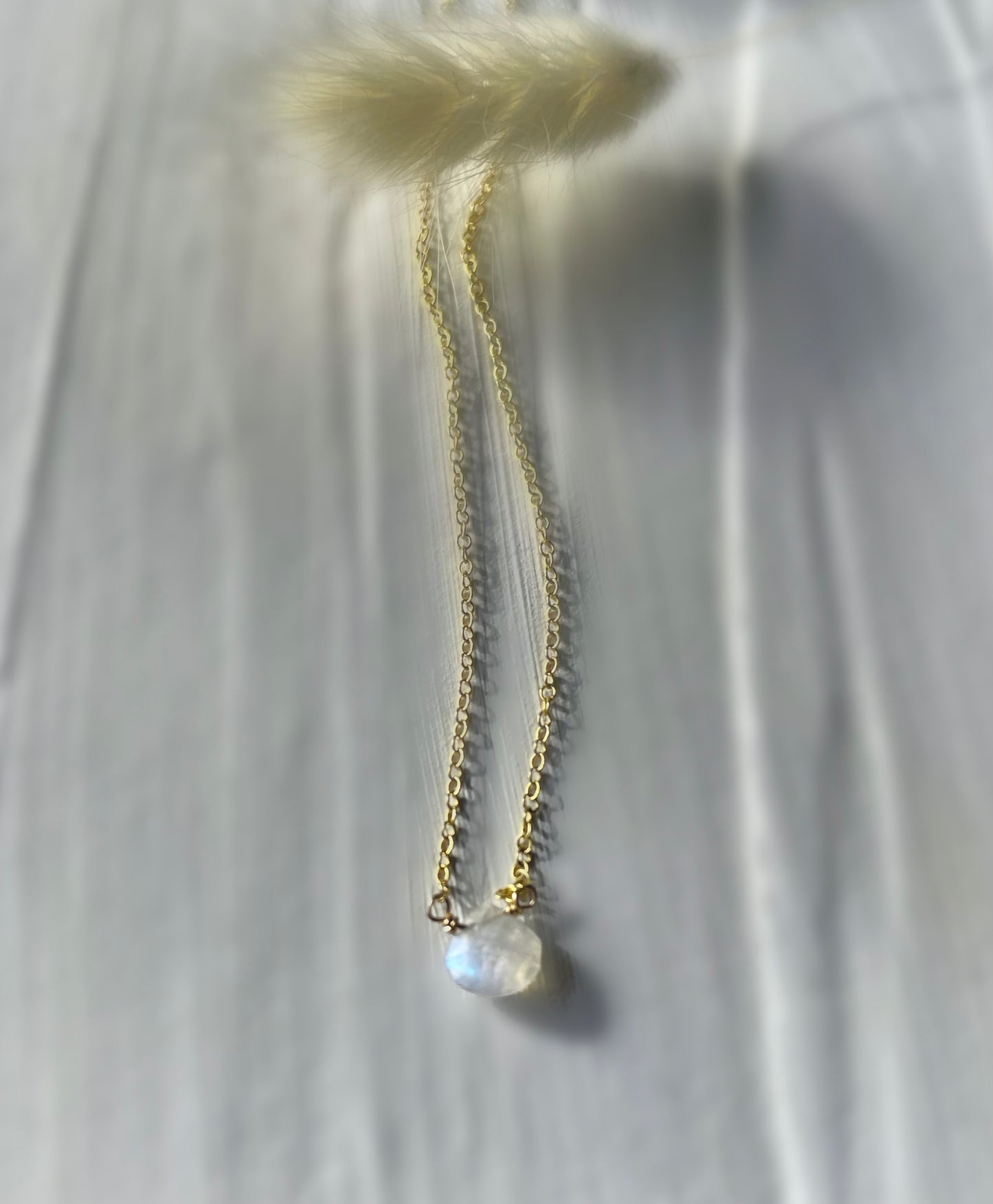 Pear Shaped moonstone necklace