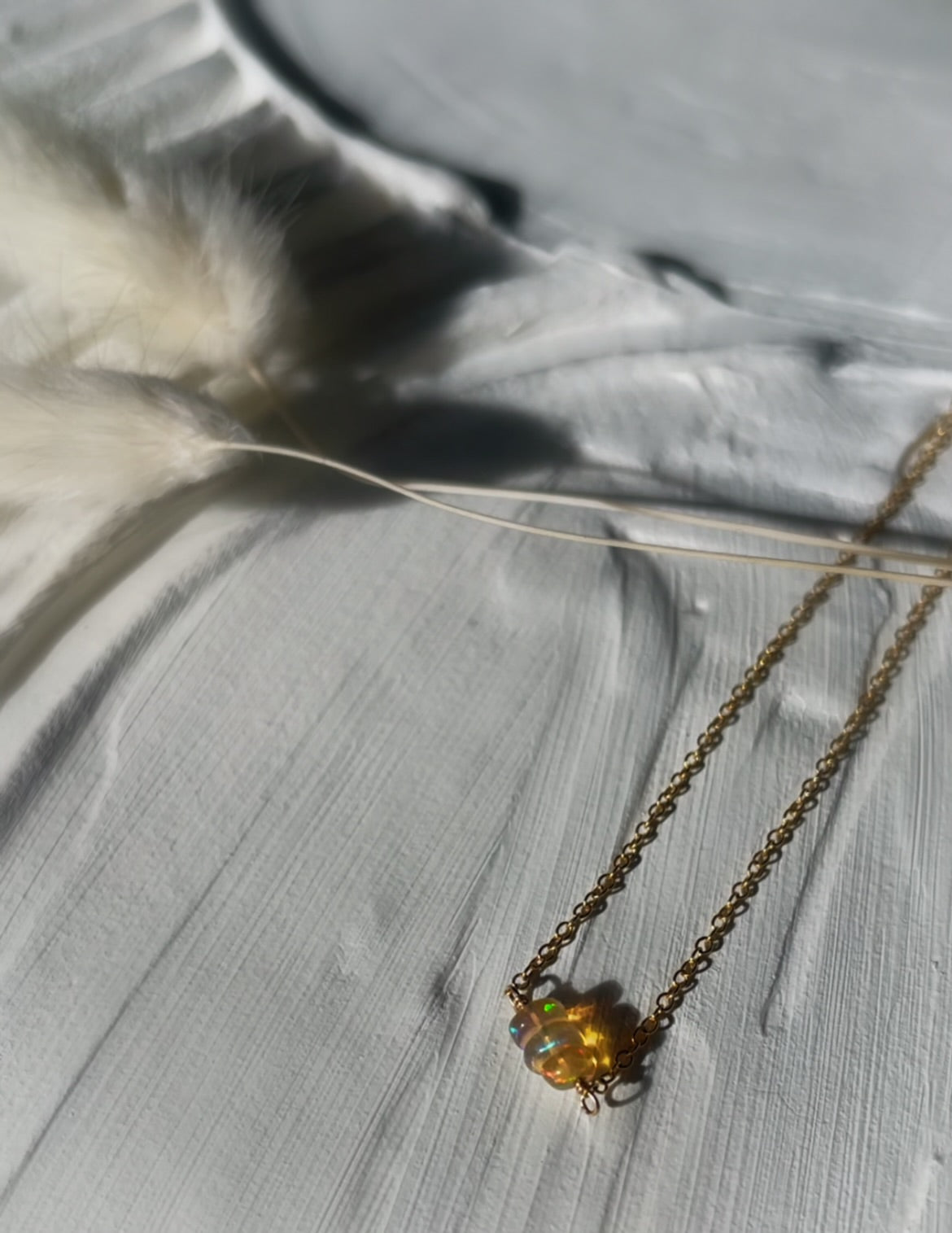 Tiny Opal necklace