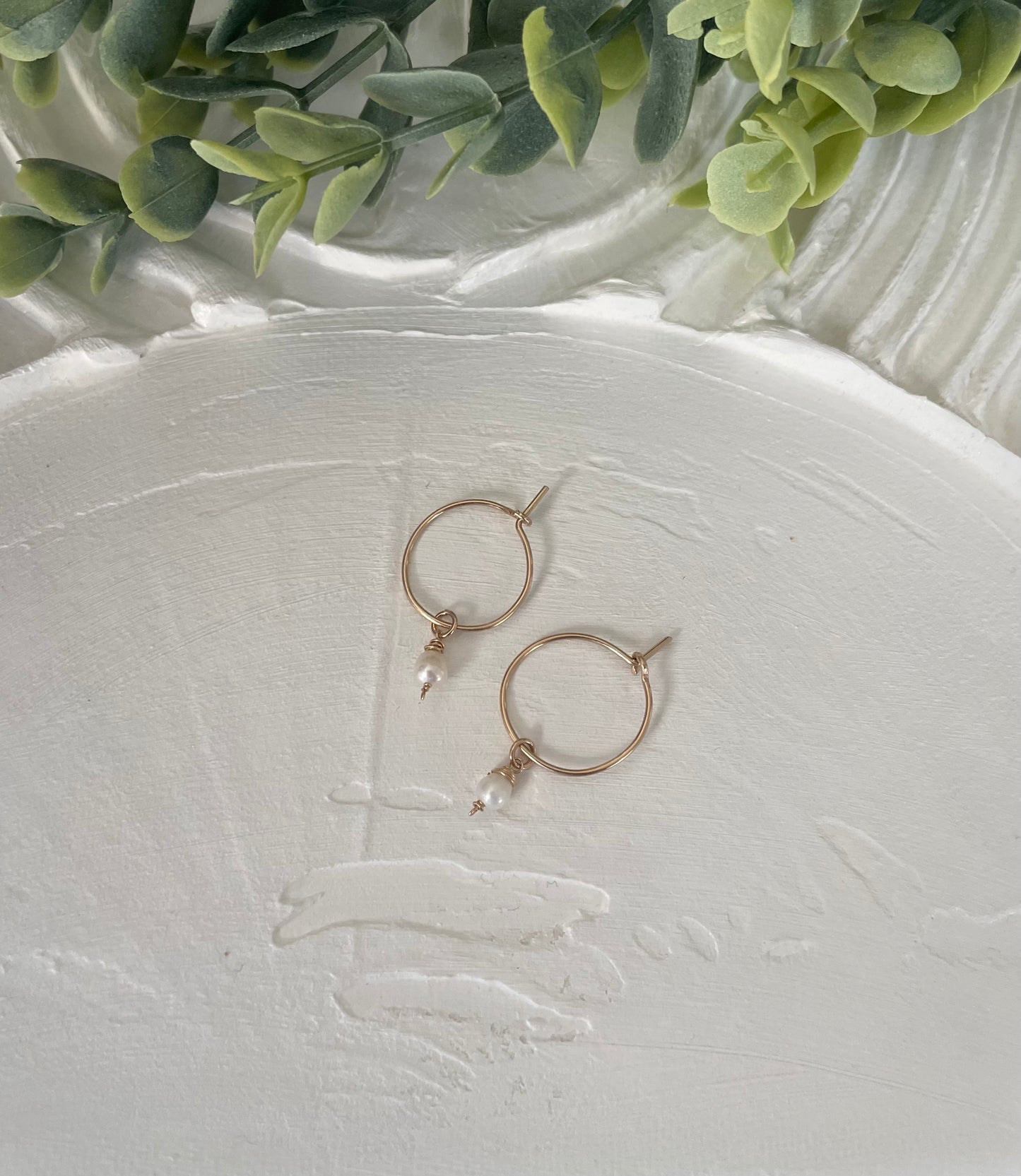 Mini Pearl hoops