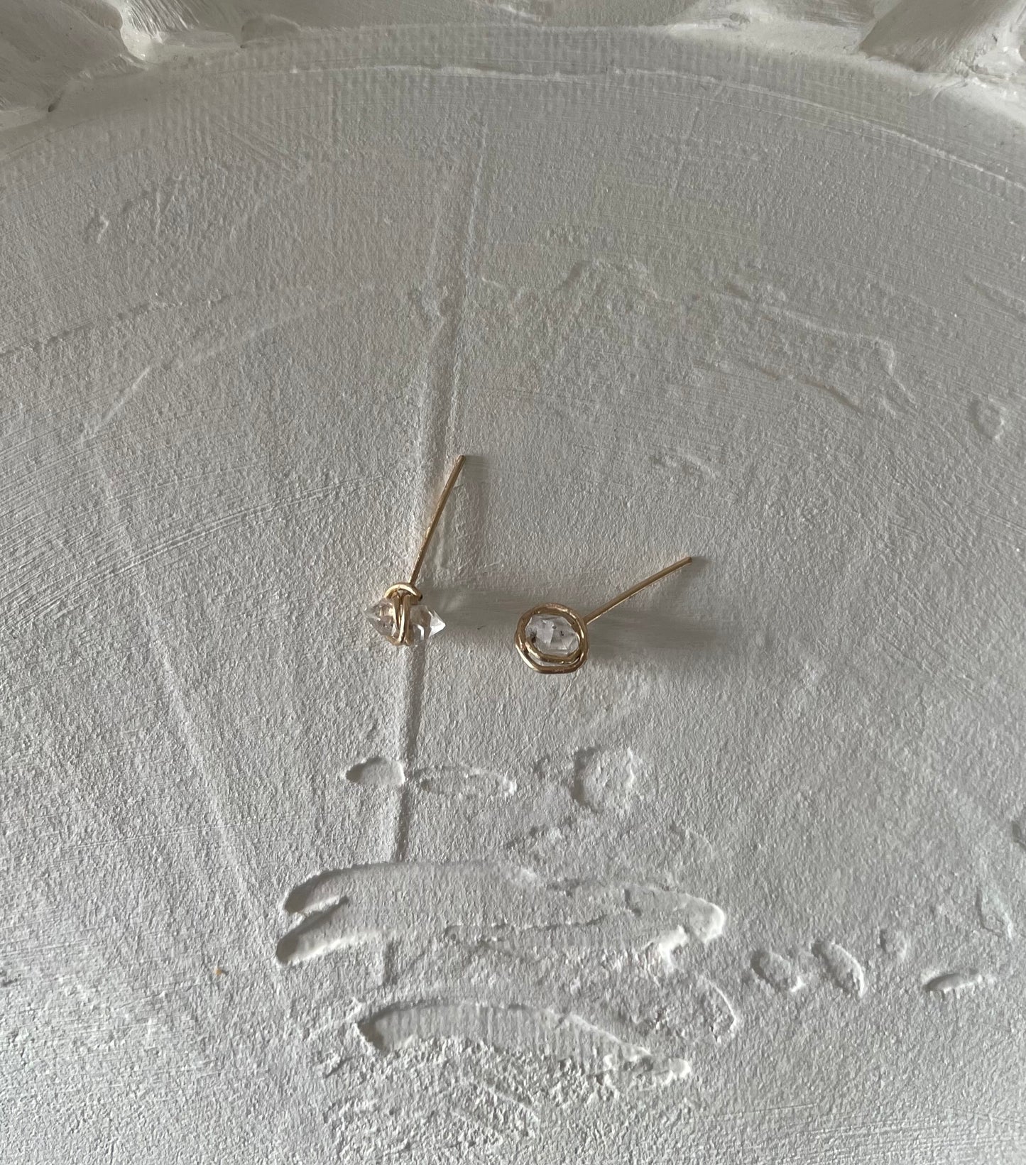 Herkimer diamond studs