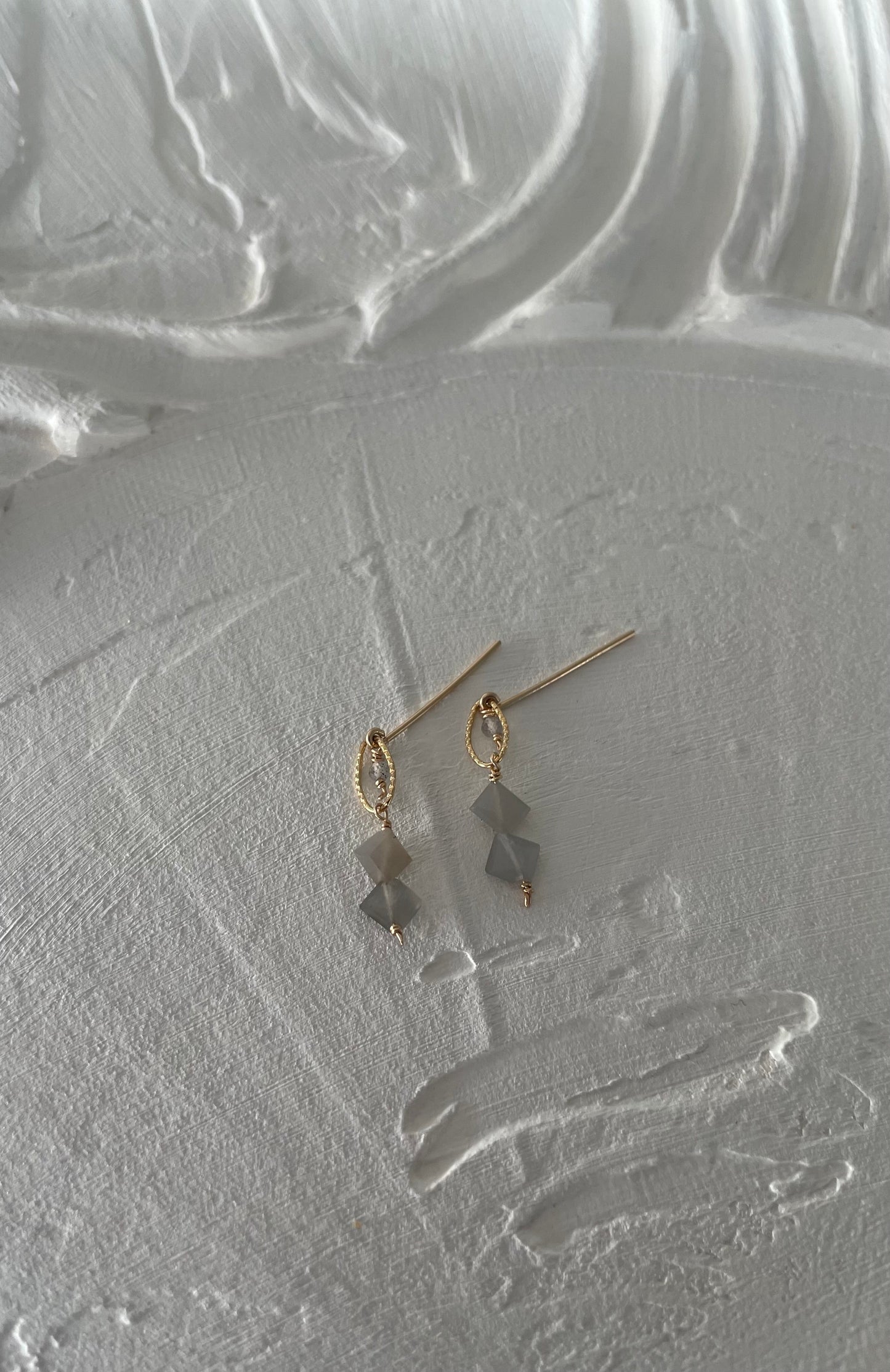 Gray Moonstone earrings