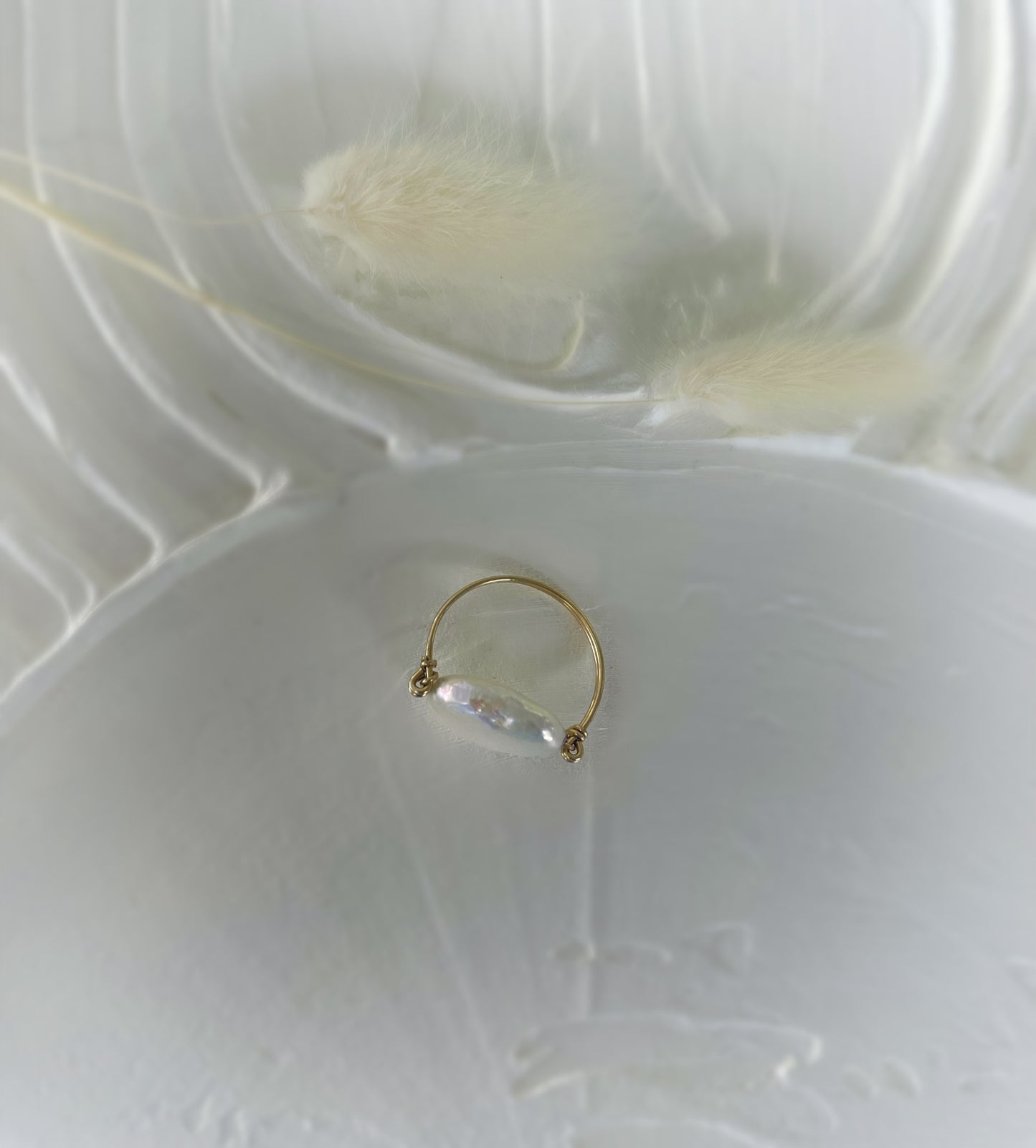 Thick Pearl Ring